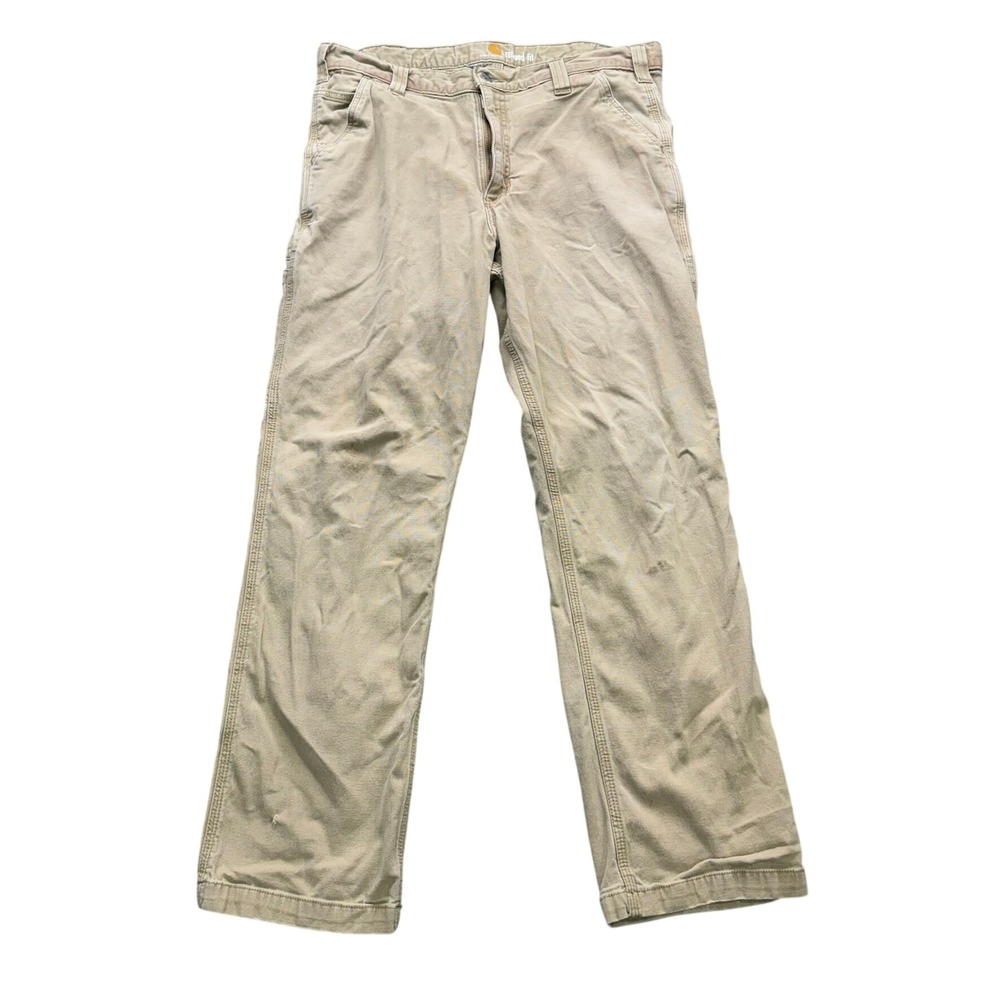 Carhartt Relaxed Fit Pants Men's Size 36x32 Khaki Work Utility Casual